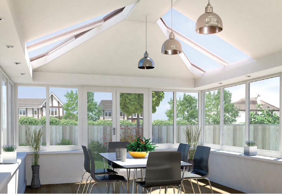 Modern conservatory interior