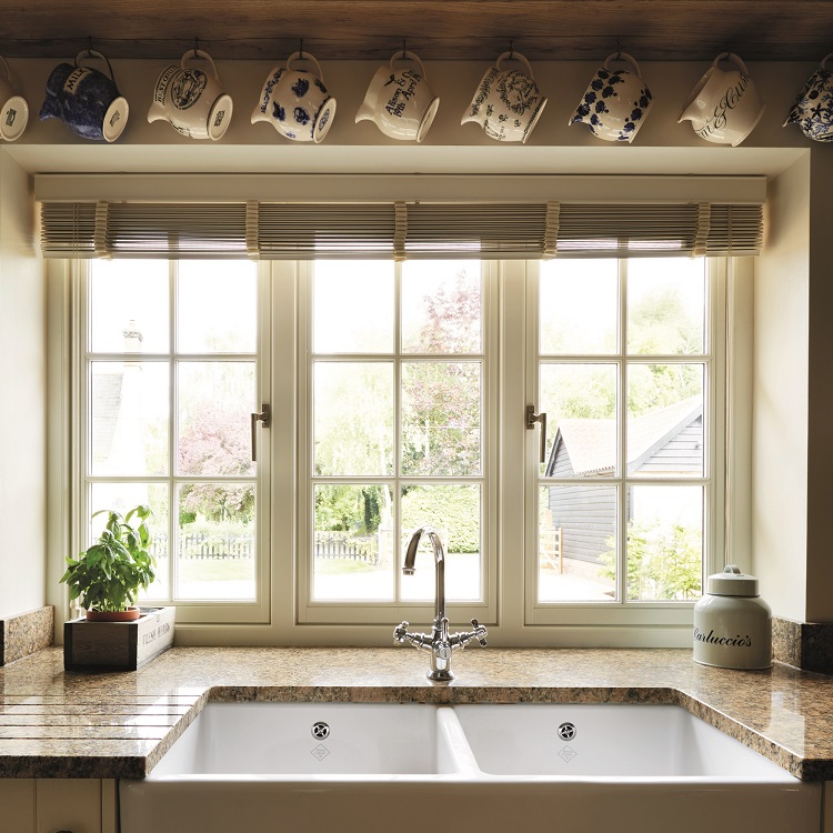 Kitchen timber casement windows